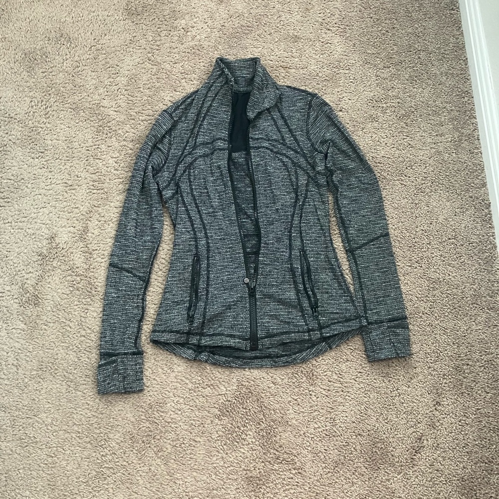 Women's Gray Lululemon Zip-Up Running Jacket